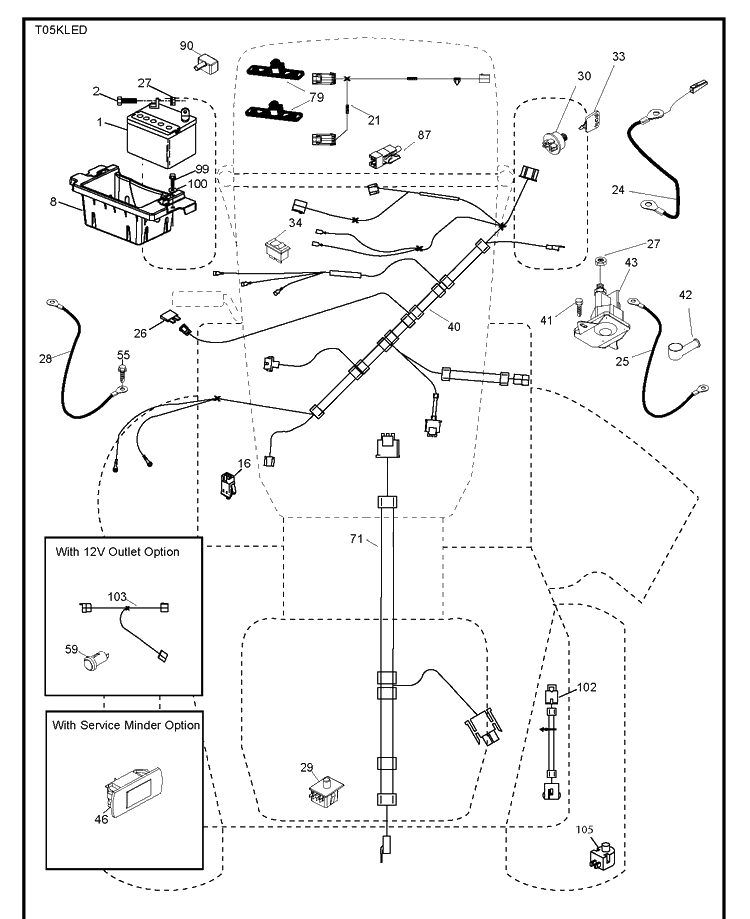 Electrical Diagram and Parts List for TS146XK (96043032800)(2021-01) Husqvarna Lawn Tractor