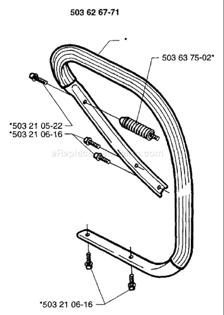 Page E Diagram and Parts List for 371 1996-03 Husqvarna Chainsaw