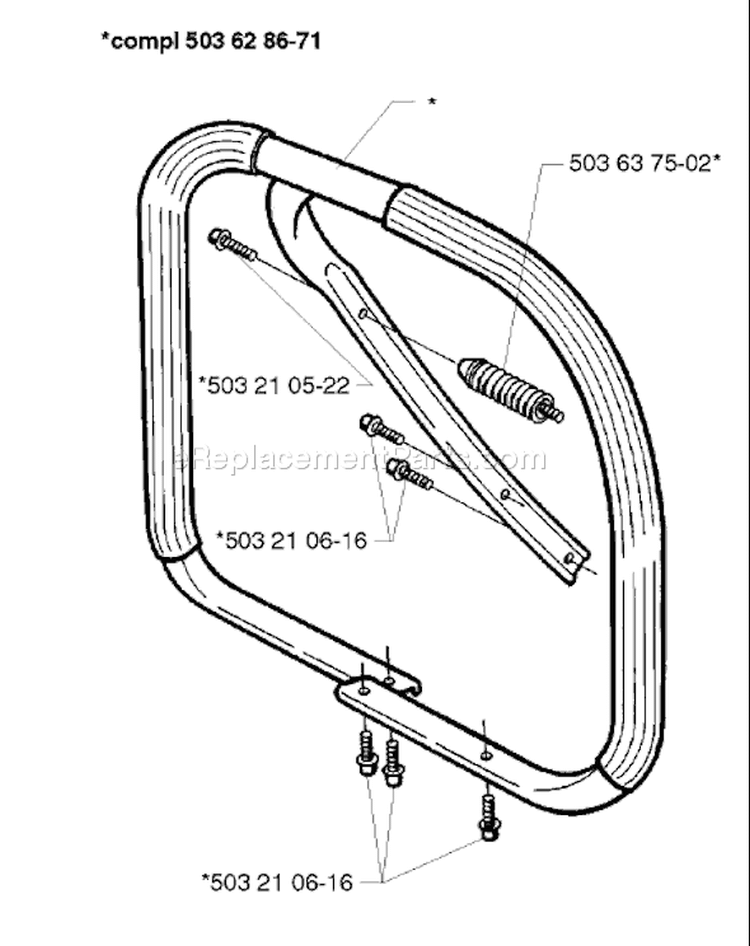 Page F Diagram and Parts List for 371 1996-03 Husqvarna Chainsaw