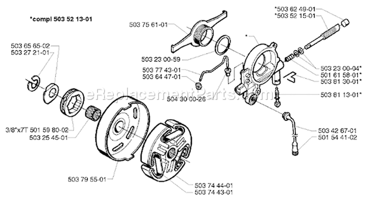 Page I Diagram and Parts List for 371 1996-03 Husqvarna Chainsaw