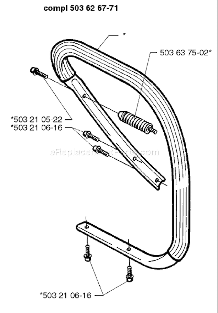 Page E Diagram and Parts List for 371 1996-09 Husqvarna Chainsaw