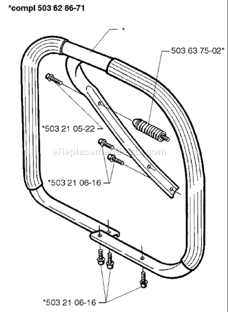 Page F Diagram and Parts List for 371 1996-09 Husqvarna Chainsaw