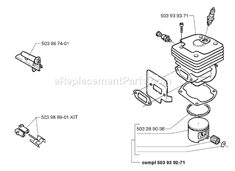 Page L Diagram and Parts List for 371EPA 371 EPA 1997-12 Husqvarna Chainsaw