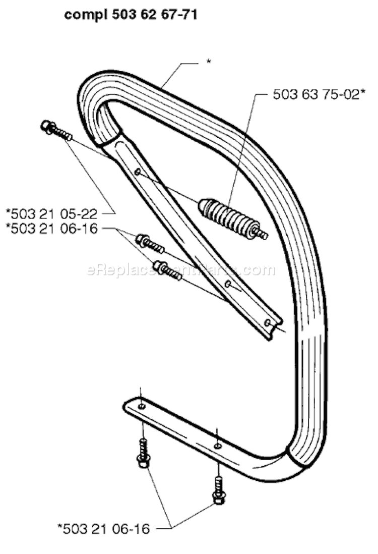 Page F Diagram and Parts List for 371EPA 371 EPA 1997-12 Husqvarna Chainsaw