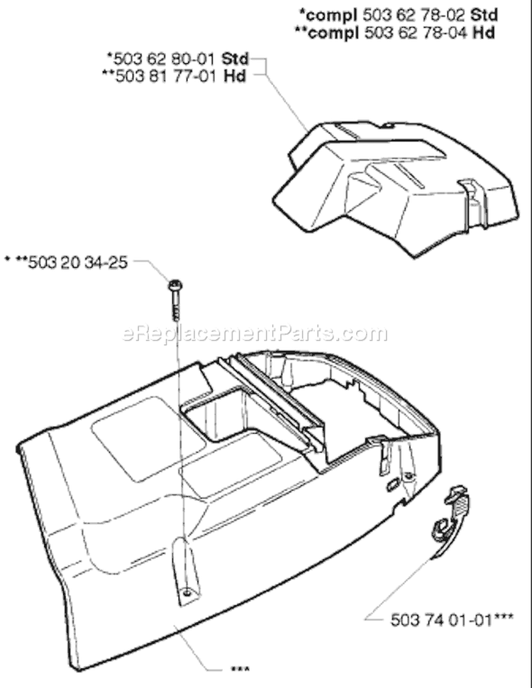 Page M Diagram and Parts List for 371EPA 371 EPA 1999-05 Husqvarna Chainsaw
