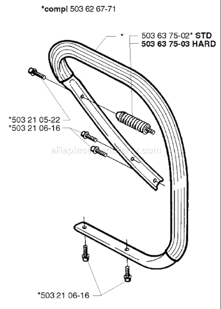 Page E Diagram and Parts List for 371 1999-05 Husqvarna Chainsaw