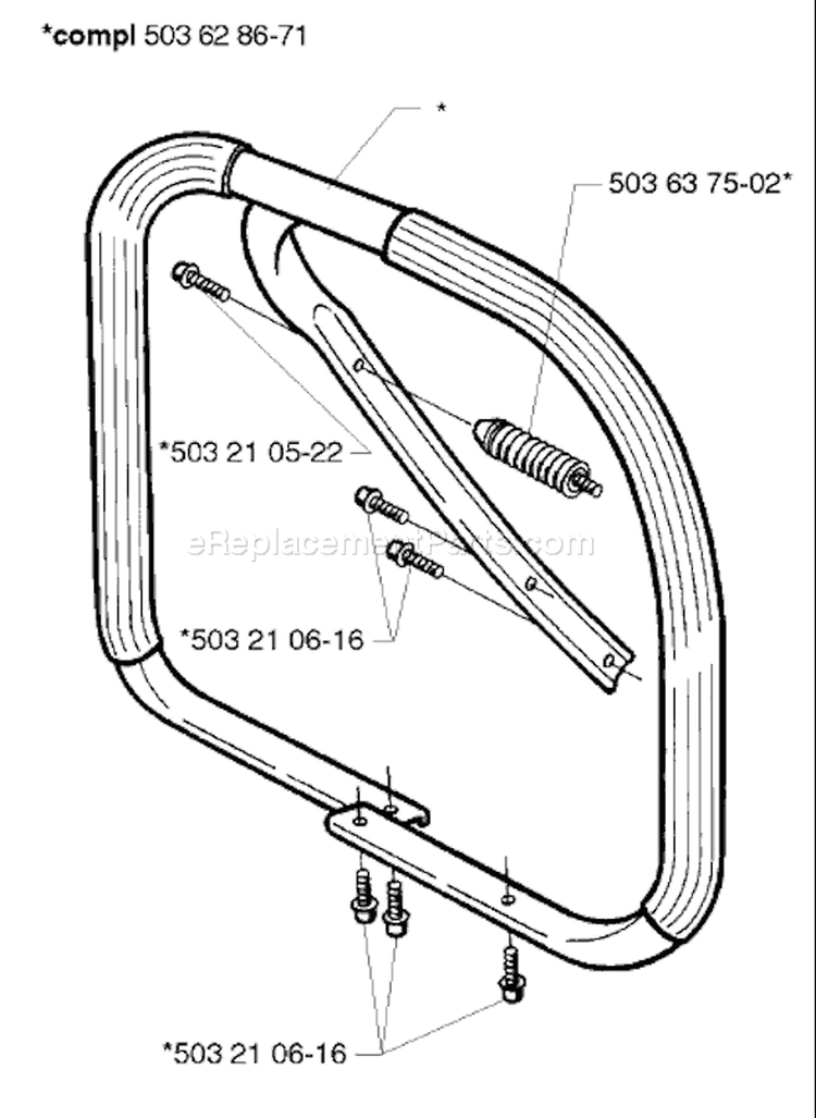 Page F Diagram and Parts List for 371 1999-05 Husqvarna Chainsaw