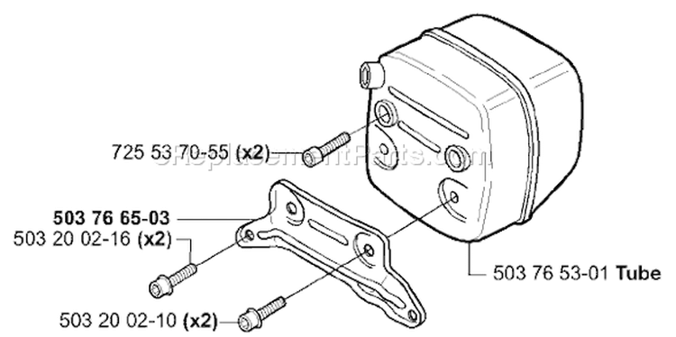 Page K Diagram and Parts List for 371 K EPA 2002-01 Husqvarna Concrete Saw