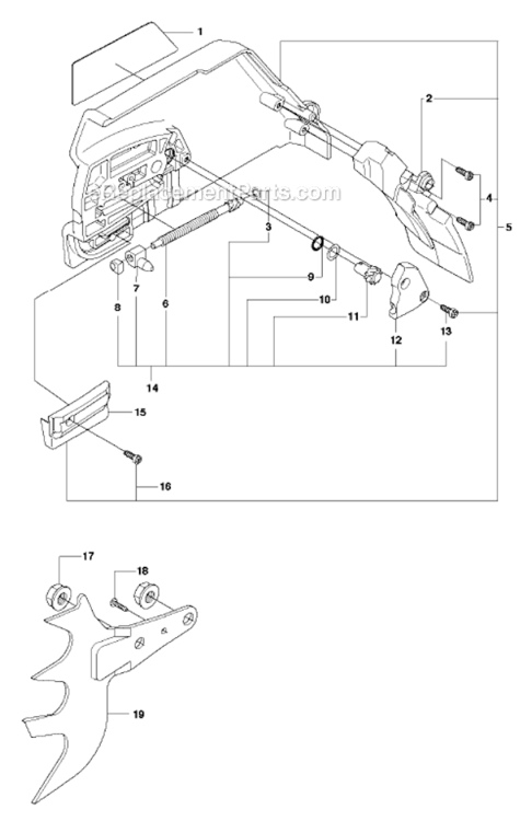 Clutch_Cover Diagram and Parts List for 372XP  Husqvarna Chainsaw