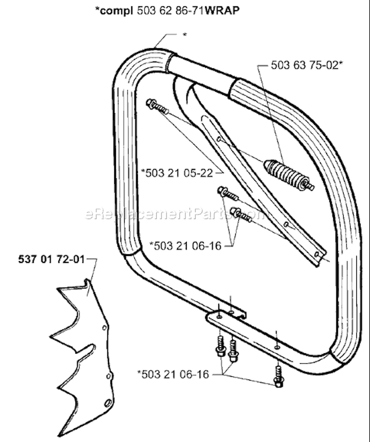 Page M Diagram and Parts List for 362EPA 362 EPA 1999-11 Husqvarna Chainsaw