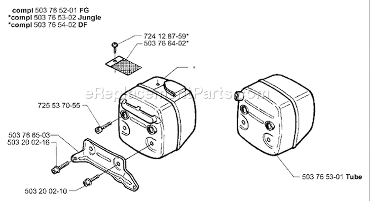 Page I Diagram and Parts List for 372EPA 372 EPA 2001-10 Husqvarna Chainsaw
