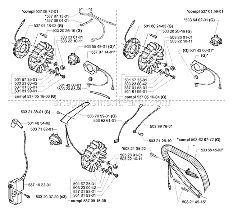 Page I Diagram and Parts List for 362EPA 362 EPA 2003-10 Husqvarna Chainsaw
