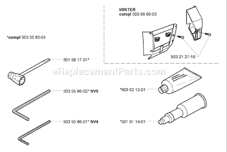 Page N Diagram and Parts List for 372 2005-05 Husqvarna Chainsaw