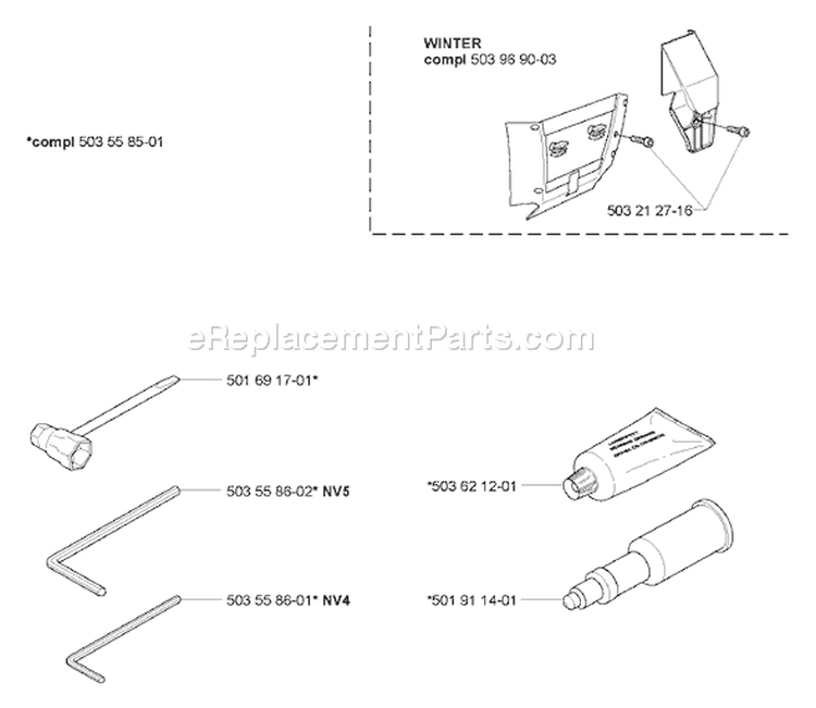 Page N Diagram and Parts List for 372 2007-01 Husqvarna Chainsaw