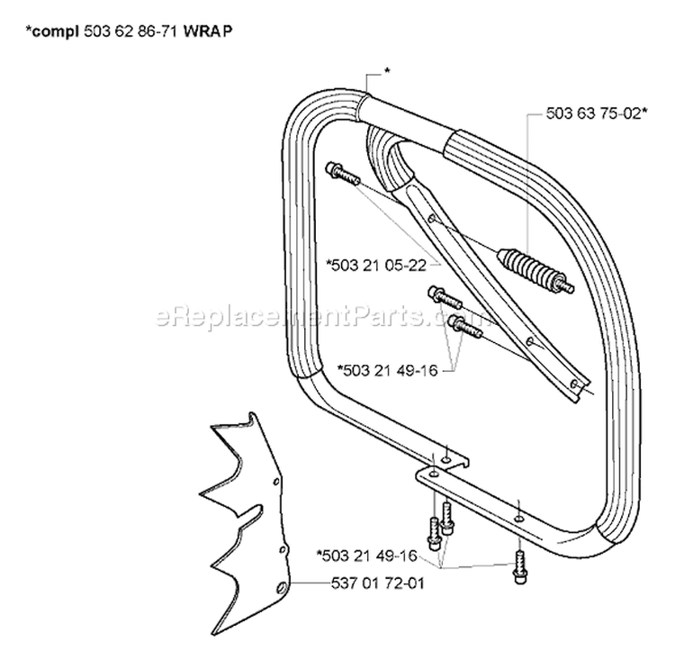 Page F Diagram and Parts List for 372 XPW EPA 2007-01 Husqvarna Chainsaw