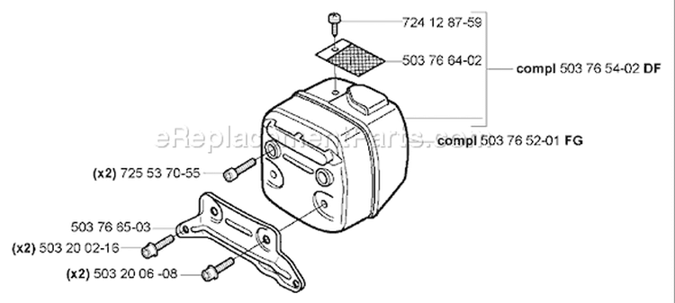 Page I Diagram and Parts List for 372 XPW EPA 2007-01 Husqvarna Chainsaw
