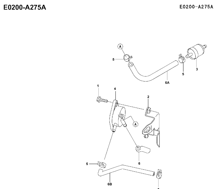 Fuel System Diagram and Parts List for FH451V 2001-03 Husqvarna Engine