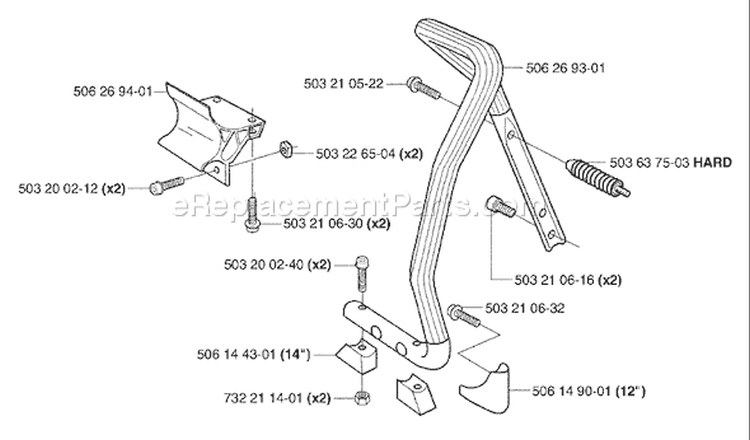 Page G Diagram and Parts List for 371K 371 K 2003-08 Husqvarna Chainsaw