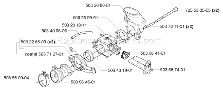 Page D Diagram and Parts List for 371 K EPA 2005-05 Husqvarna Concrete Saw