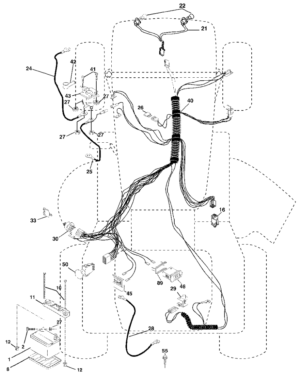 Electrical Diagram and Parts List for YTH2148 (954571960-A)(2003-11) Husqvarna Lawn Tractor