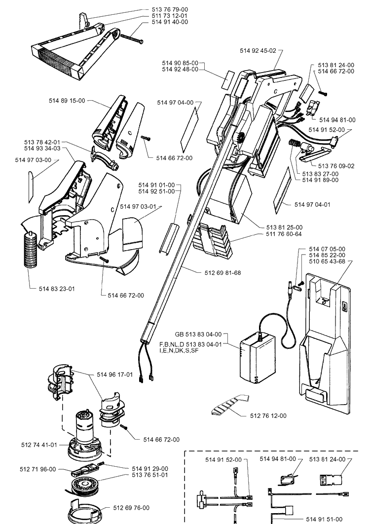 Product Complete 2 Diagram and Parts List for 12RC 19961400001-Current Husqvarna Brush Cutter