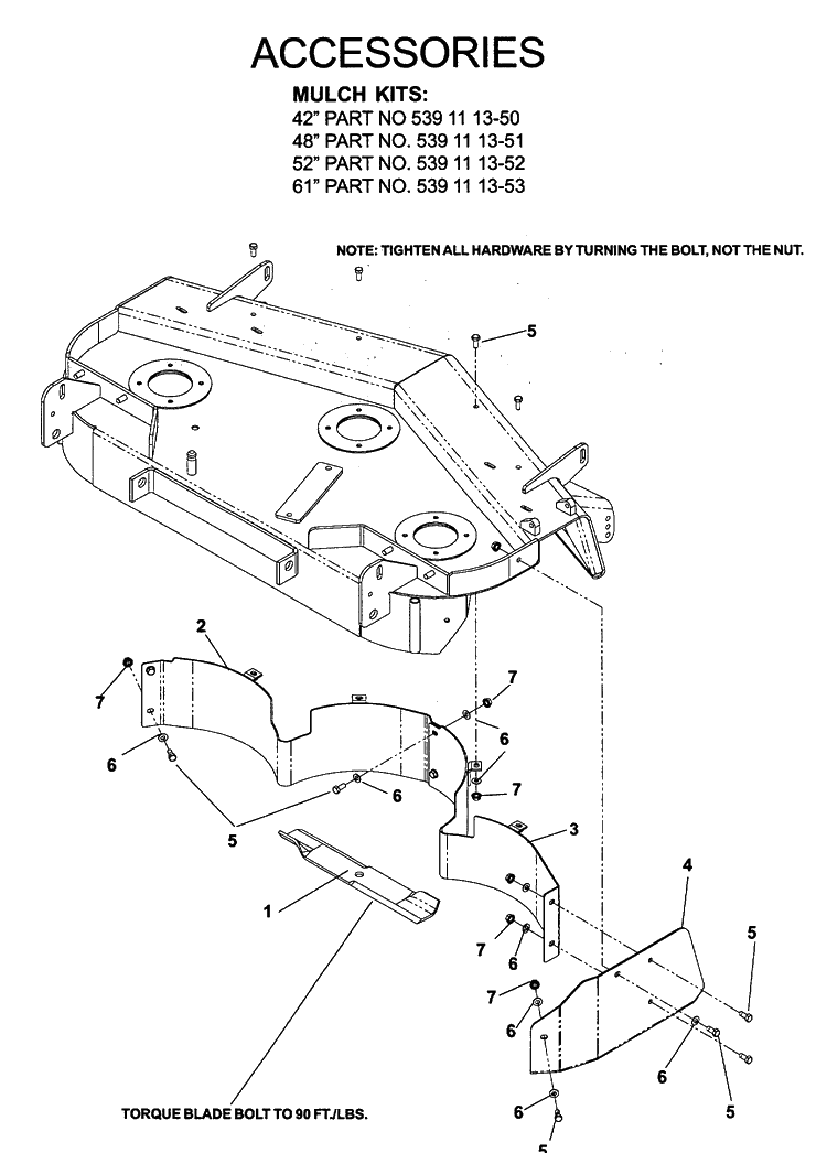 Accessories 10 Diagram and Parts List for IZ5223 (968999526)(2006-08) Husqvarna Lawn Mower