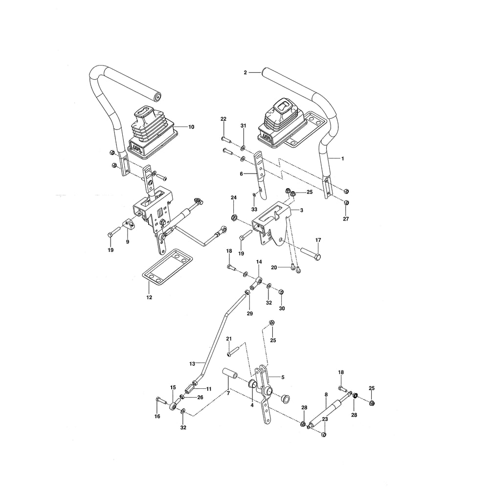 Steering Diagram and Parts List for 28982  Husqvarna Lawn Tractor