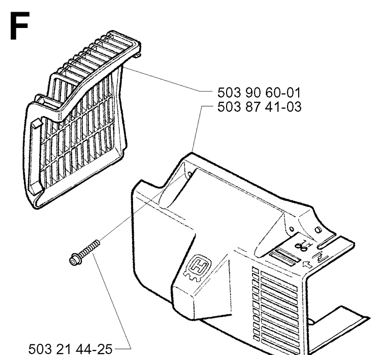 Cover Diagram and Parts List for 225HBV 20000100001-Current Husqvarna Leaf Blower / Vacuum