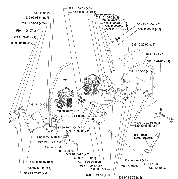Motion Control Assembly Diagram and Parts List for IZ5225TXPKOA (968999375)(2005-12) Husqvarna Lawn Mower