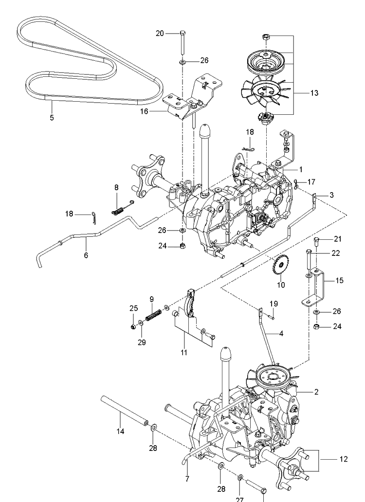 Hydraulic Pump - Motor Diagram and Parts List for Z242E (97045870100)(2020-04) Husqvarna Lawn Mower