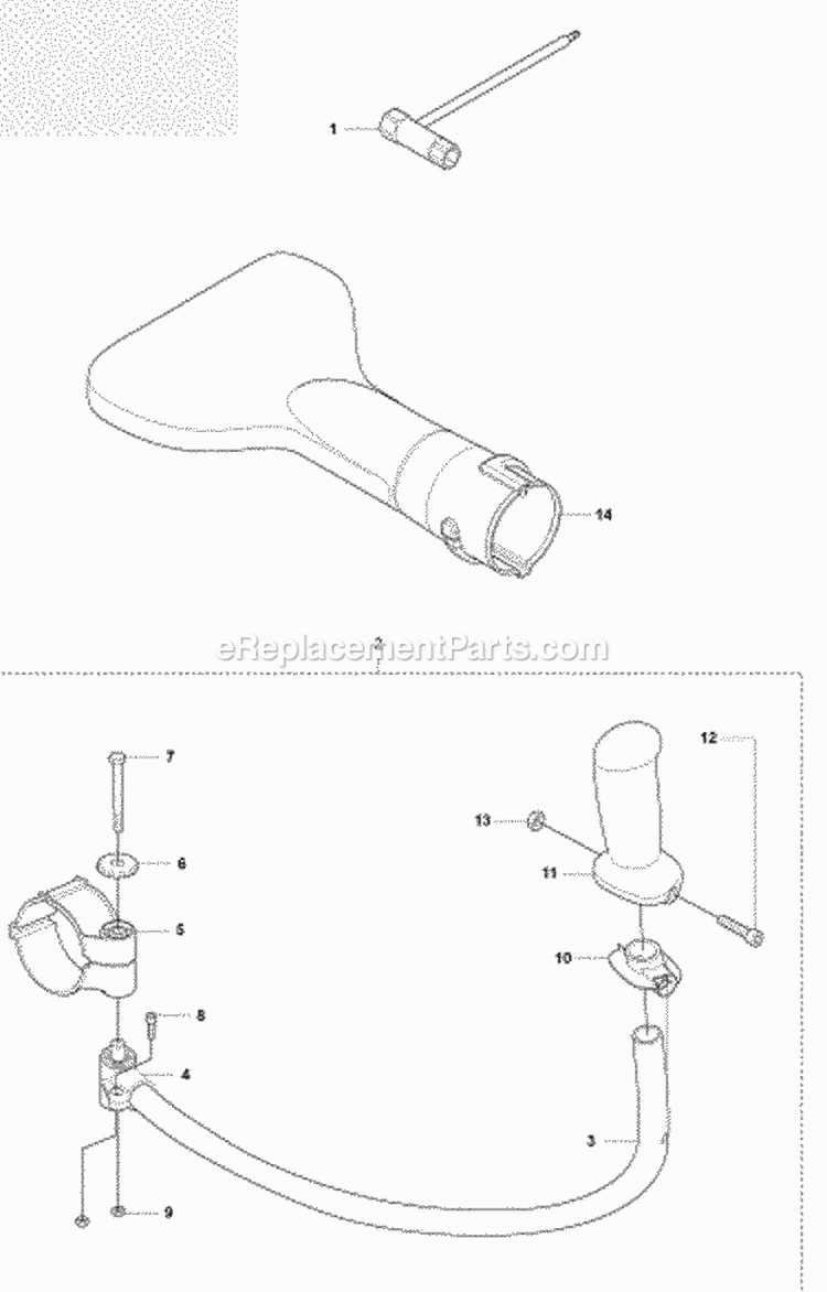 Accessories Diagram and Parts List for 380BFS 2009-03 Husqvarna Leaf Blower / Vacuum