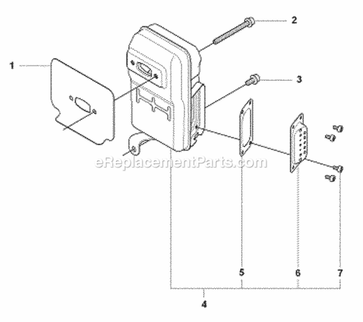 Muffler Diagram and Parts List for 380BFS 2009-03 Husqvarna Leaf Blower / Vacuum