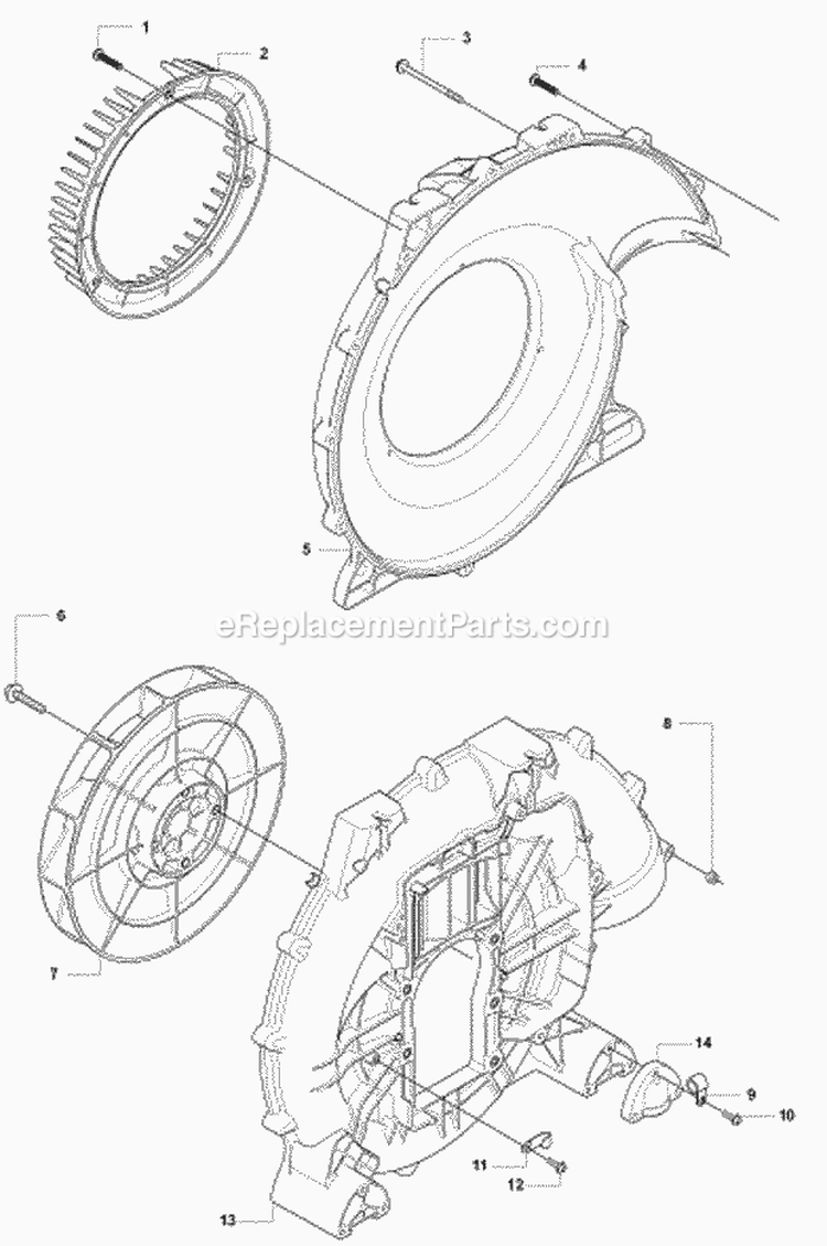 Fan Diagram and Parts List for 380BFS 2009-03 Husqvarna Leaf Blower / Vacuum