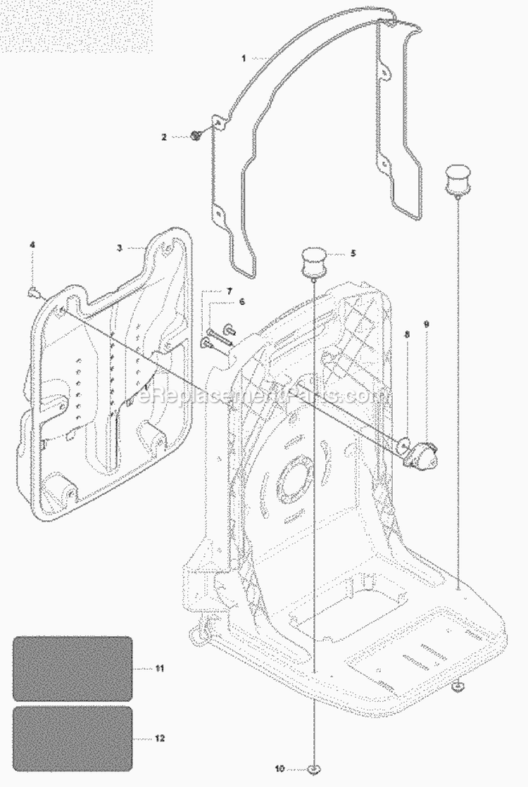 Frame Diagram and Parts List for 380BFS 2009-03 Husqvarna Leaf Blower / Vacuum