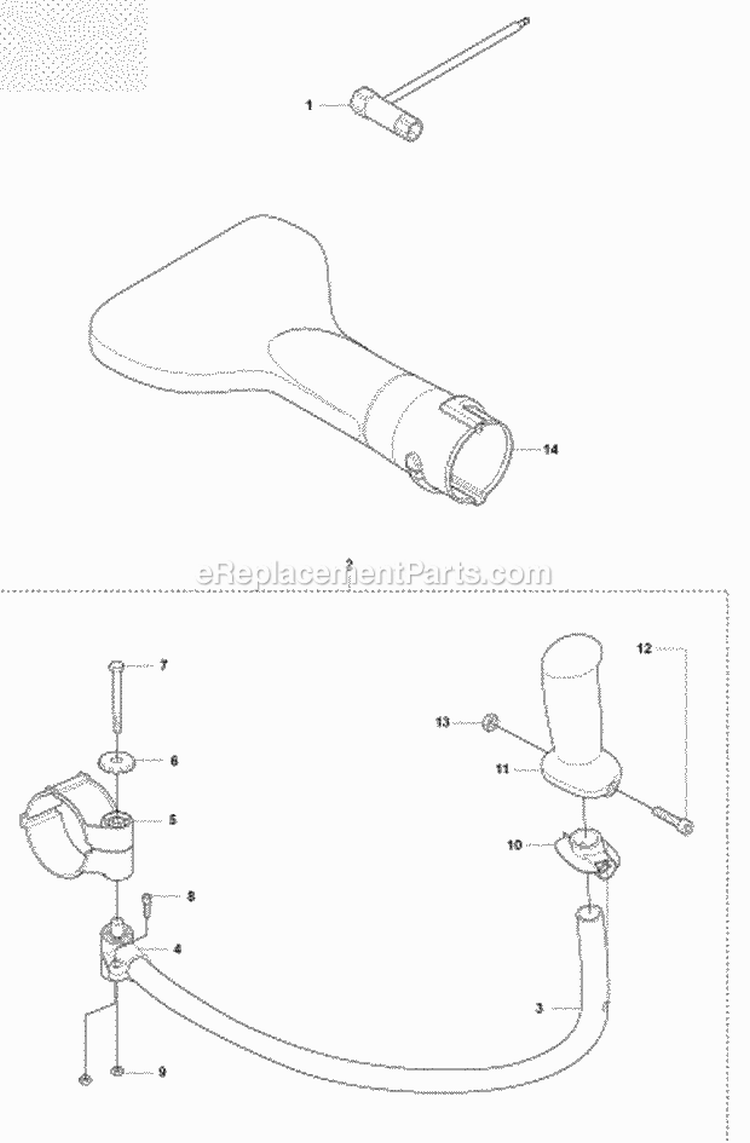 Accessories Diagram and Parts List for 380BTS 2009-03 Husqvarna Leaf Blower / Vacuum
