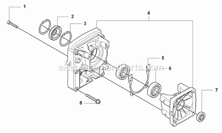Crankcase Diagram and Parts List for 380BTS 2009-03 Husqvarna Leaf Blower / Vacuum
