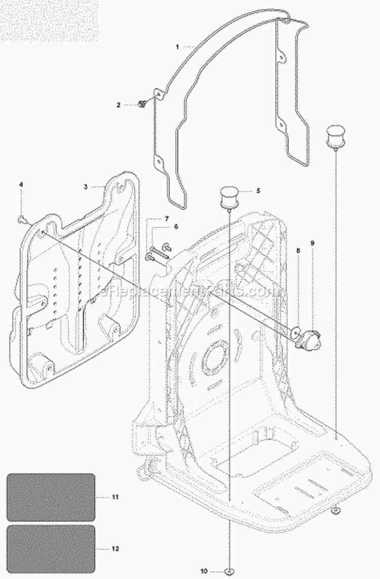 Frame Diagram and Parts List for 380BTS 2009-03 Husqvarna Leaf Blower / Vacuum