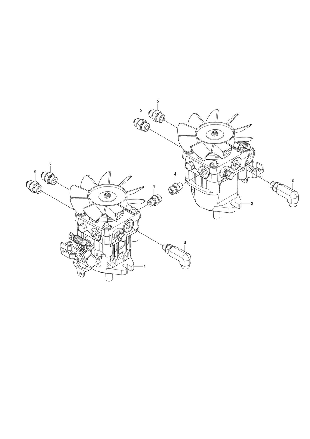 Hydraulic Pump - Motor Diagram and Parts List for V548X  Husqvarna Lawn Tractor