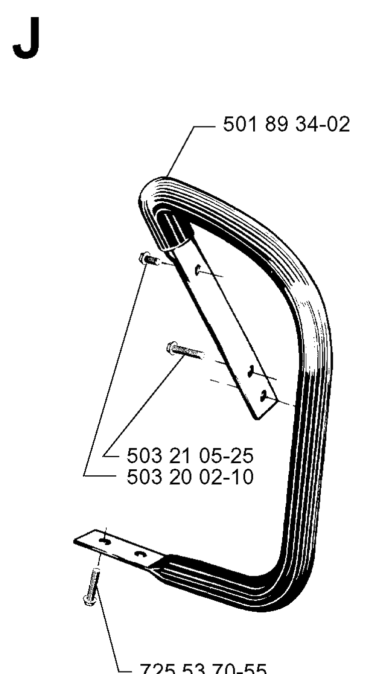 Handle 4 Diagram and Parts List for 3120 20000600001-20013500000 Husqvarna Chainsaw