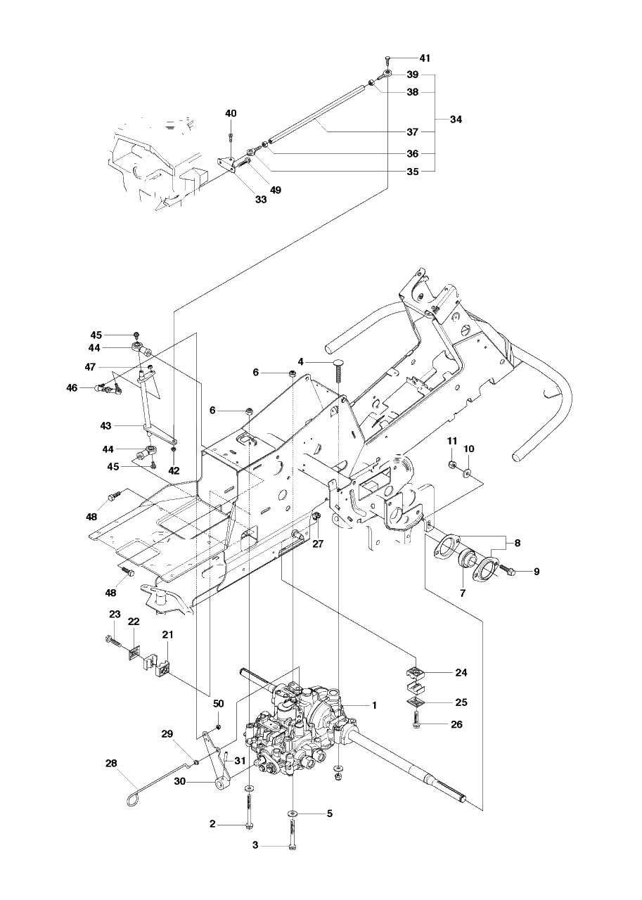 Engine 3 Diagram and Parts List for R18AWD (966414101)(2010-07) Husqvarna Lawn Tractor