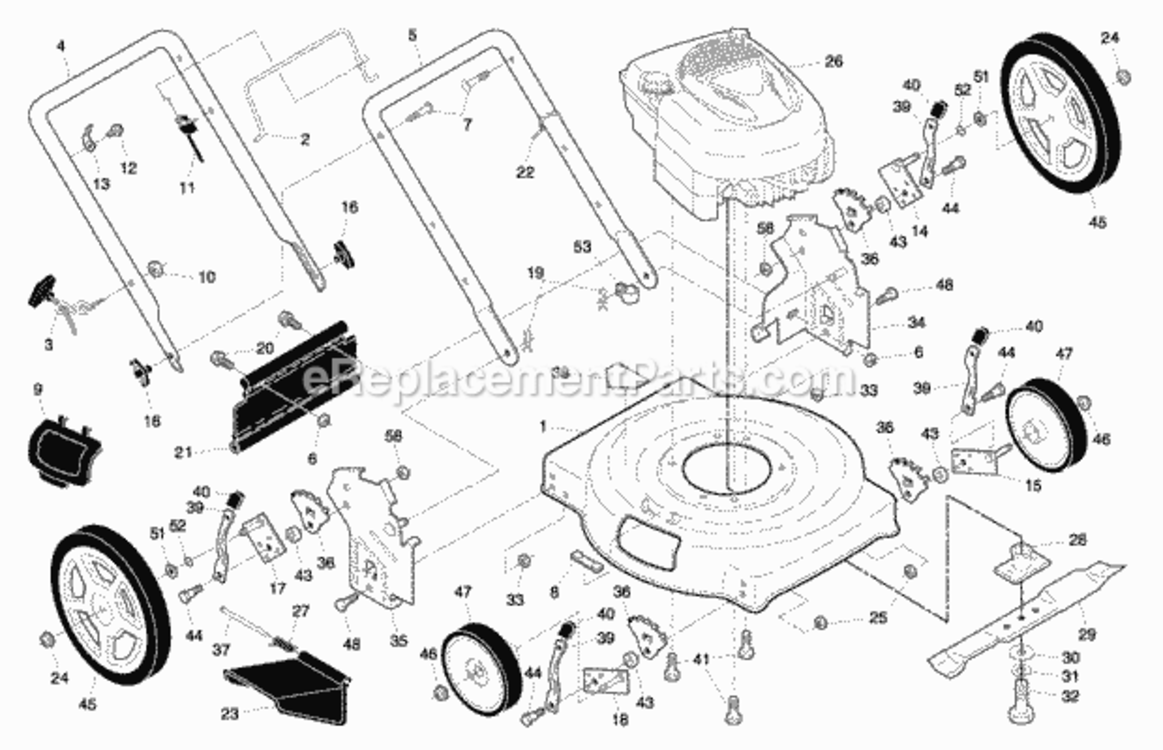 Page A Diagram and Parts List for 38509 2006 Husqvarna Lawn Mower
