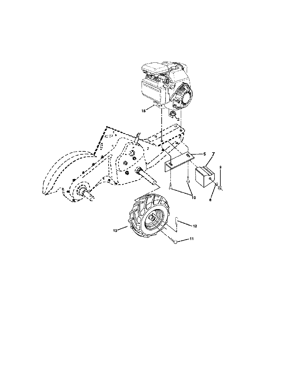 Mainframe, right side Diagram and Parts List for 359296250  Husqvarna Tiller