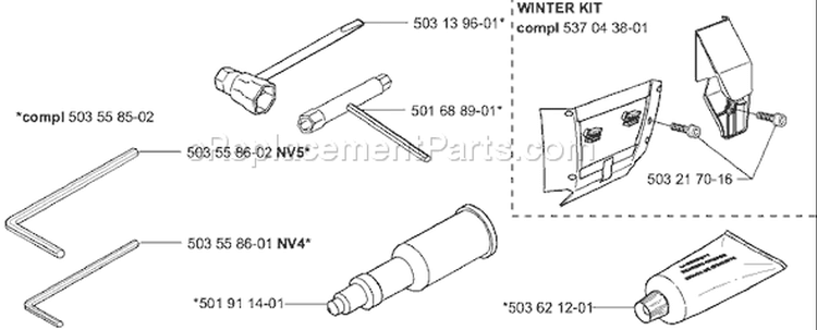 Page N Diagram and Parts List for 385XP EPA 2001-04 Husqvarna Chainsaw