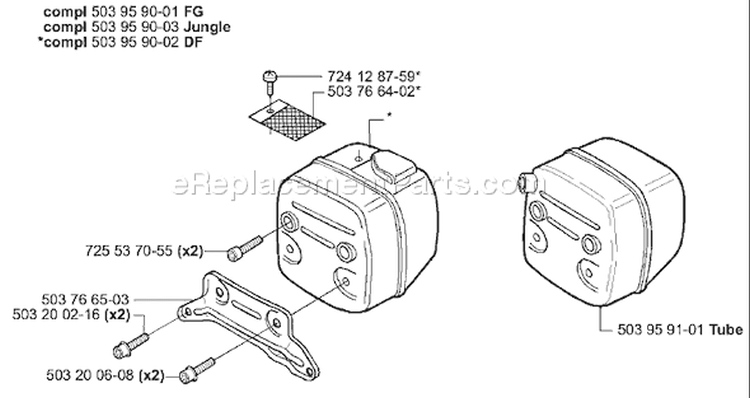 Page I Diagram and Parts List for 385XP EPA 2001-04 Husqvarna Chainsaw
