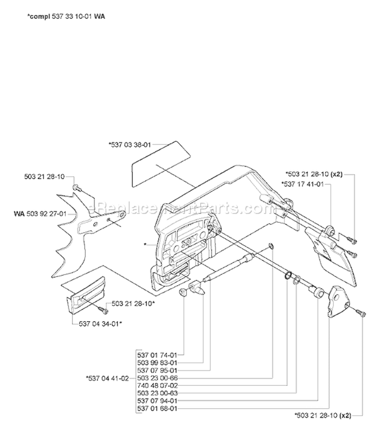Page D Diagram and Parts List for 385EPA 385 EPA 2006-10 Husqvarna Chainsaw