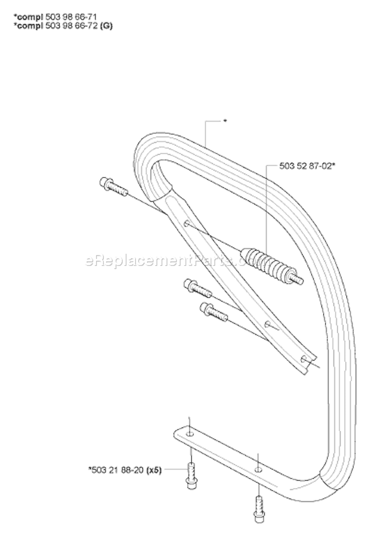 Page F Diagram and Parts List for 385EPA 385 EPA 2006-10 Husqvarna Chainsaw