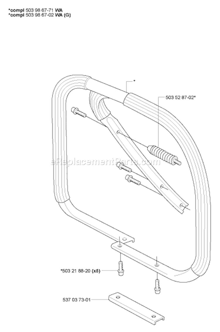 Page G Diagram and Parts List for 385EPA 385 EPA 2006-10 Husqvarna Chainsaw