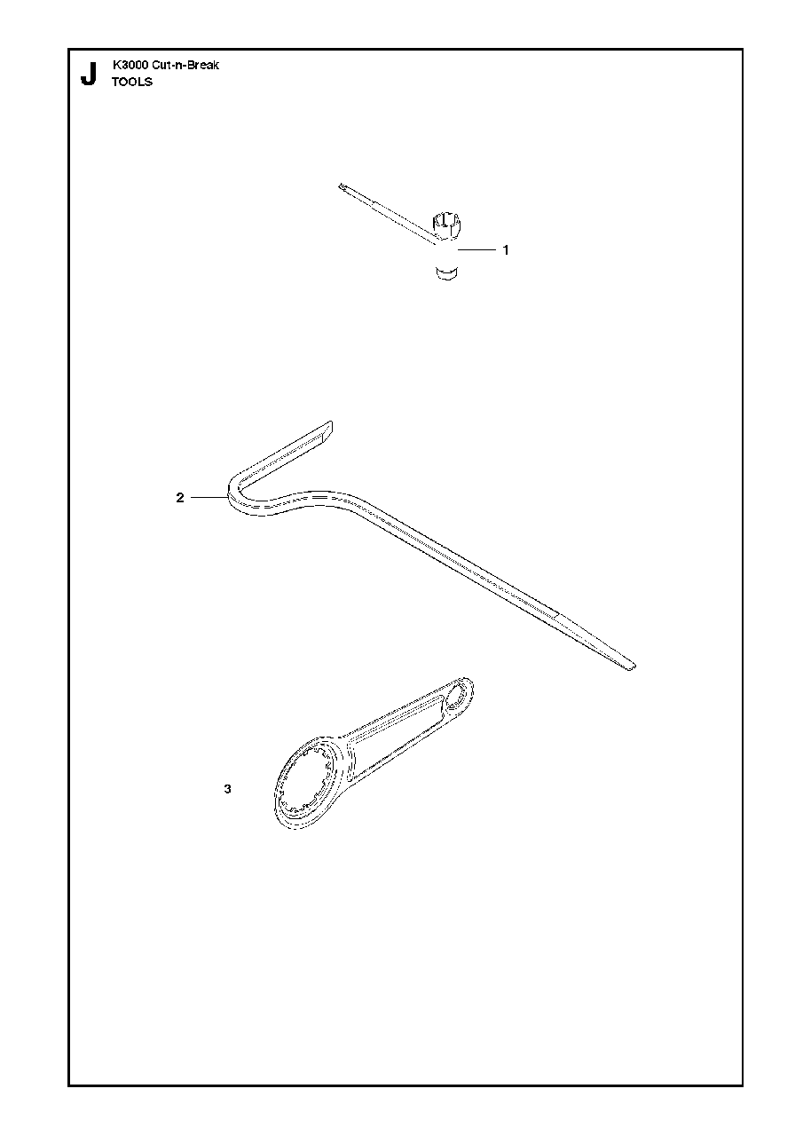 Tools Diagram and Parts List for K3000CUT-N-BREAK 2013-06 Husqvarna Circular Saw