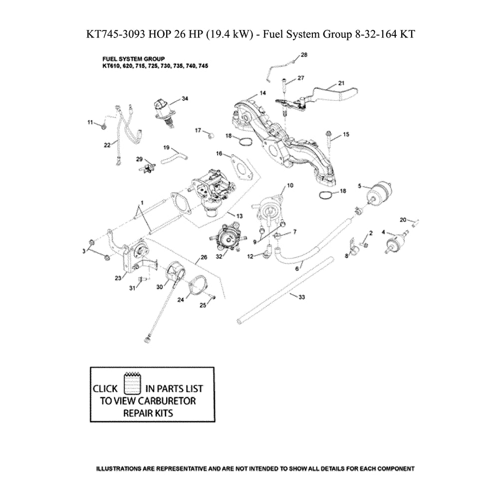 Engine >> Fuel System Diagram and Parts List for 96043029500  Husqvarna Lawn Tractor