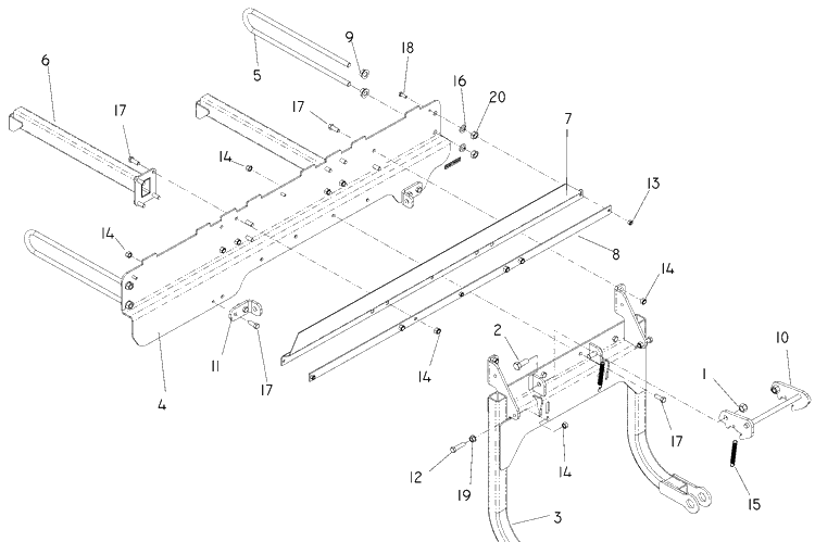 Hitch Assembly Diagram and Parts List for LZ6130 (968999675)(2007-12) Husqvarna Lawn Mower